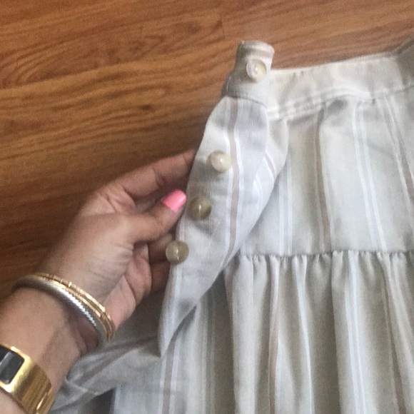 Anthropologie khaki/neutral midi skirt - Picture 4 of 7